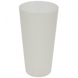 Plastic Cup PP Reusable Translucent 400ml (14 Units) 