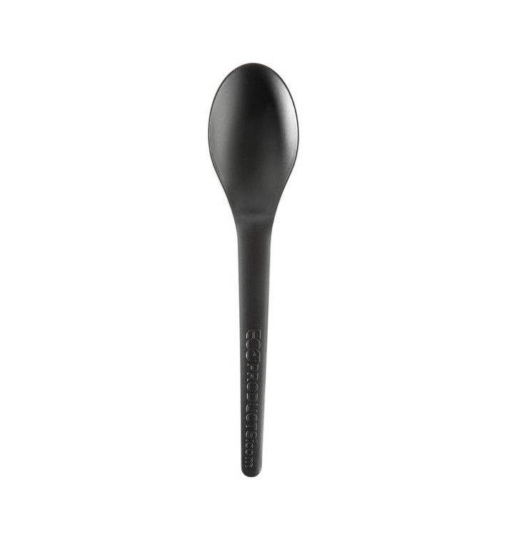 Cornstarch Spoon CPLA Compostable Black 15,0 cm (50 Units) 