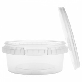 Plastic Deli Container with Plastic Lid PP Tamper-Evident 300 ml Ø11,8 (374 Units)