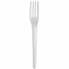 Cornstarch Fork CPLA Compostable White 17,0 cm (50 Units) 