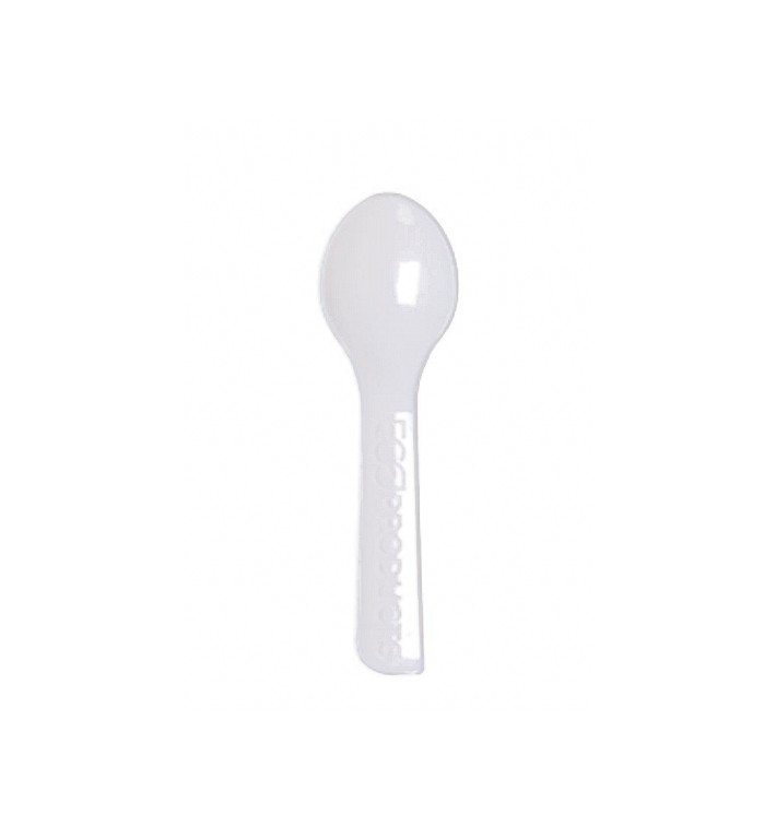 Cornstarch Ice Cream Spoon CPLA Compostable White 7,5 cm (200 Units)