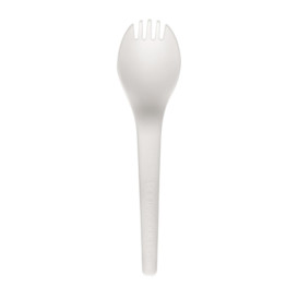 Cornstarch Spork CPLA Compostable White 15,0 cm (1.000 Units)