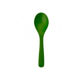Cornstarch Dessert Spoon CPLA Compostable Green 11,4 cm (100 Units) 