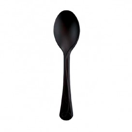 Cornstarch Spoon CPLA Compostable Premium Black 15,5 cm (500 Units) 
