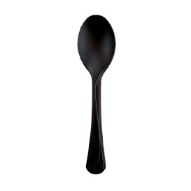 Cornstarch Spoon CPLA Compostable Premium Black 15,5 cm (25 Units) 