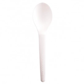 Cornstarch Spoon CPLA Compostable White 15,0 cm (1.000 Units)