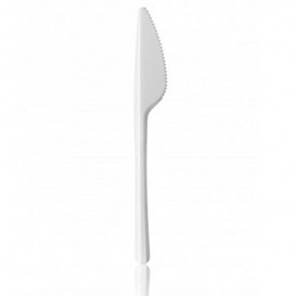 Plastic Knife PS White 16,5 cm (100 Units) 