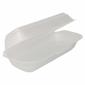 Foam Hot Dog Container White 2,10x1,05x0,64cm (125 Units)  