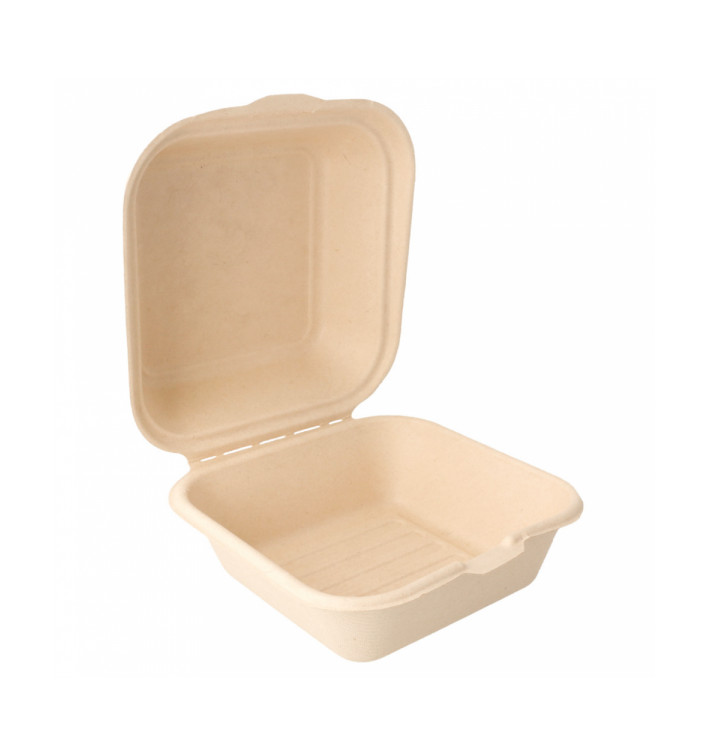 Sugarcane Burger Box 152x152x84mm (50 Units) Sugarcane Burger Box 152x152x84mm (50 Units)