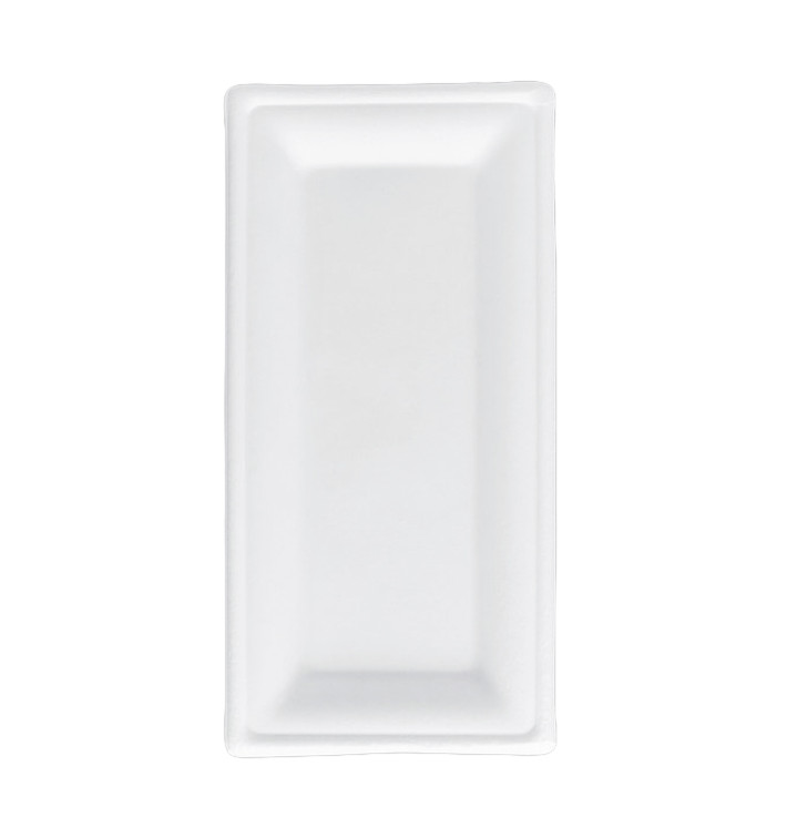 Sugarcane Tray Bagasse White 25,5x12,7 cm (50 Units) Sugarcane Tray Bagasse White 25,5x12,7 cm (50 Units)