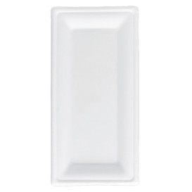 Sugarcane Tray Bagasse White 25,5x12,7 cm (500 Units)