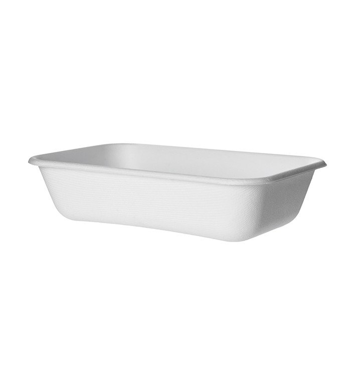 Sugarcane Tray Ecologic White 940ml 21,5x14,0x5,0 cm (50 Units) Sugarcane Tray Ecologic White 940ml 21,5x14,0x5,0 cm (50 Units)