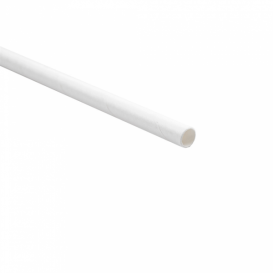 Paper Straw Straight White Wrapped With a Kraft Sleeve Ø0,6cm 21cm (250 Units)