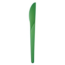 Cornstarch Knife CPLA Compostable Green 17,2 cm (50 Units) 