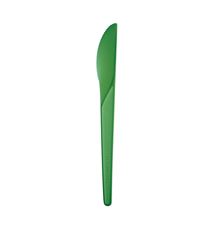 Cornstarch Knife CPLA Compostable Green 17,2 cm (50 Units) 