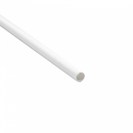 Paper Straw Straight White Wrapped With a White Sleeve Ø0,6cm 21cm (250 Units)