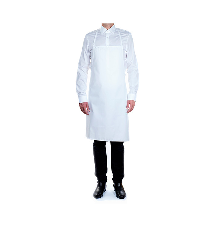 Serving apron Plasticized White 75x90cm (20 Units) Serving apron Plasticized White 75x90cm (20 Units)