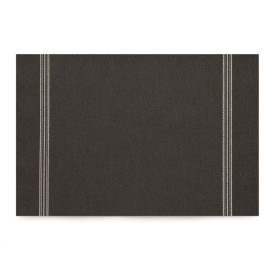 Cotton Placemat "Day Drap" Black 32x45cm (72 Units)