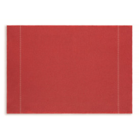 Cotton Placemat "Day Drap" Red 32x45cm (12 Units) 