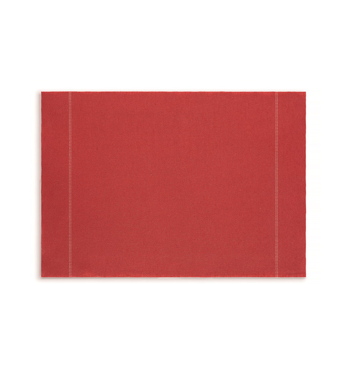 Cotton Placemat "Day Drap" Red 32x45cm (12 Units) Cotton Placemat "Day Drap" Red 32x45cm (12 Units)