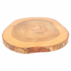 Wooden Serving Platter Round shape Ø23x3,5cm (1 Unit) 