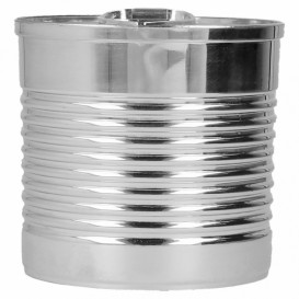 Tasting Plastic Tin Can PS Silver 220ml Ø7,4x7,3cm (20 Units) 