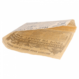 Paper Food Bag Grease-Proof Opened L Shape "Times" 16x16,5cm (500 Units)  