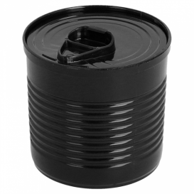 Tasting Plastic Tin Can PS Black 110ml Ø6x5,7cm (25 Units) 