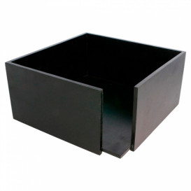 Black Bamboo Napkin Holder 21x21x10cm (12 Units)