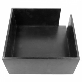 Black Bamboo Napkin Holder 21x21x10cm (12 Units)