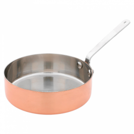 Serving Mini Fry Pan Tray Steel Copper Ø12x3,5cm (1 Unit) 