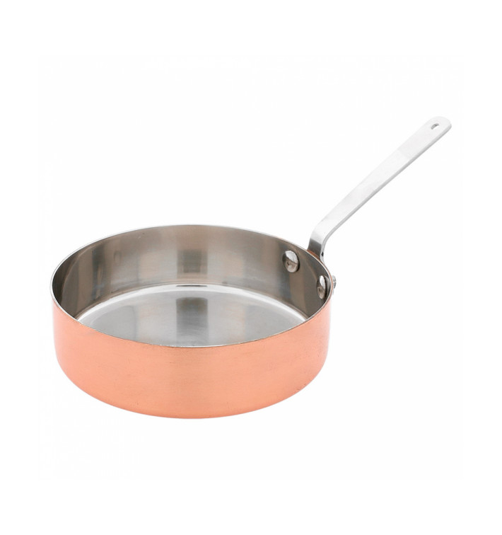 Serving Mini Fry Pan Tray Steel Copper Ø12x3,5cm (1 Unit) Serving Mini Fry Pan Tray Steel Copper Ø12x3,5cm (1 Unit)