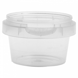 Plastic Deli Container PET Tamper-Evident Dome Lid Flat 475ml (100 Units)