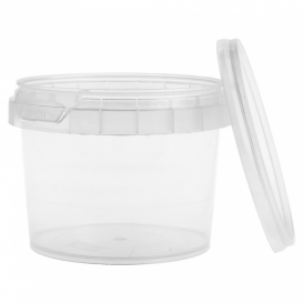 Plastic Deli Container with Plastic Lid PP Tamper-Evident 120ml Ø6,9cm (1000 Units)