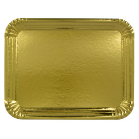 Paper Tray Rectangular shape Gold 22x28cm (100 Units)  
