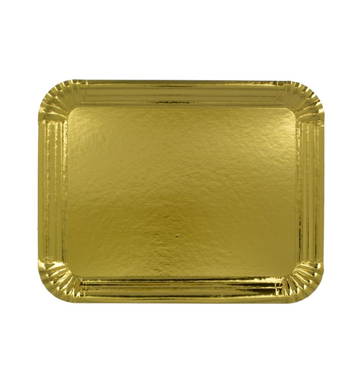 Paper Tray Rectangular shape Gold 22x28cm (600 Units)