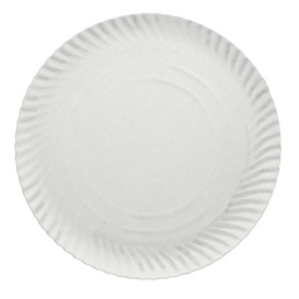 Paper Plate Round Shape White 21cm 500g/m2 (100 Units) 