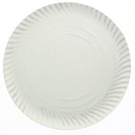 Paper Plate Round Shape White 38cm (250 Units)