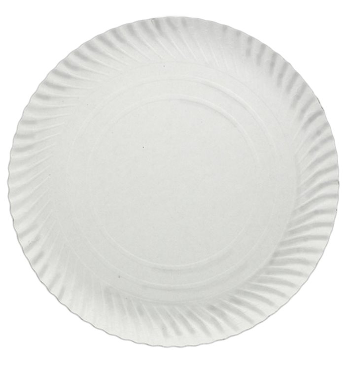 Paper Plate Round Shape White 12cm 450g/m2 (100 Units) 