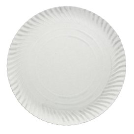 Paper Plate Round Shape White 180 mm 500g/m2 (100 Units) 