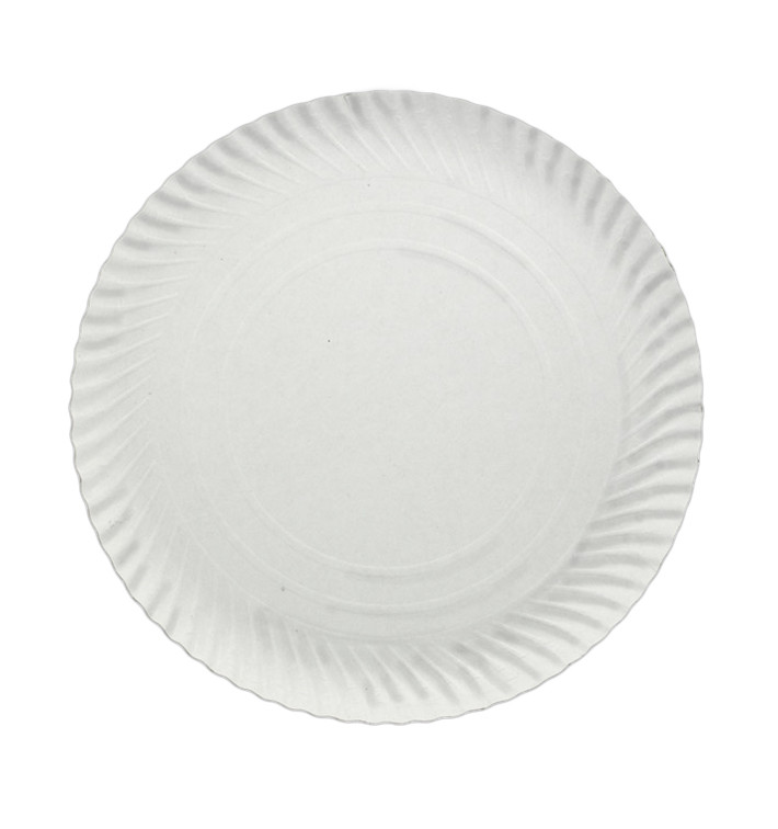 Paper Plate Round Shape White 30cm (100 Units) 