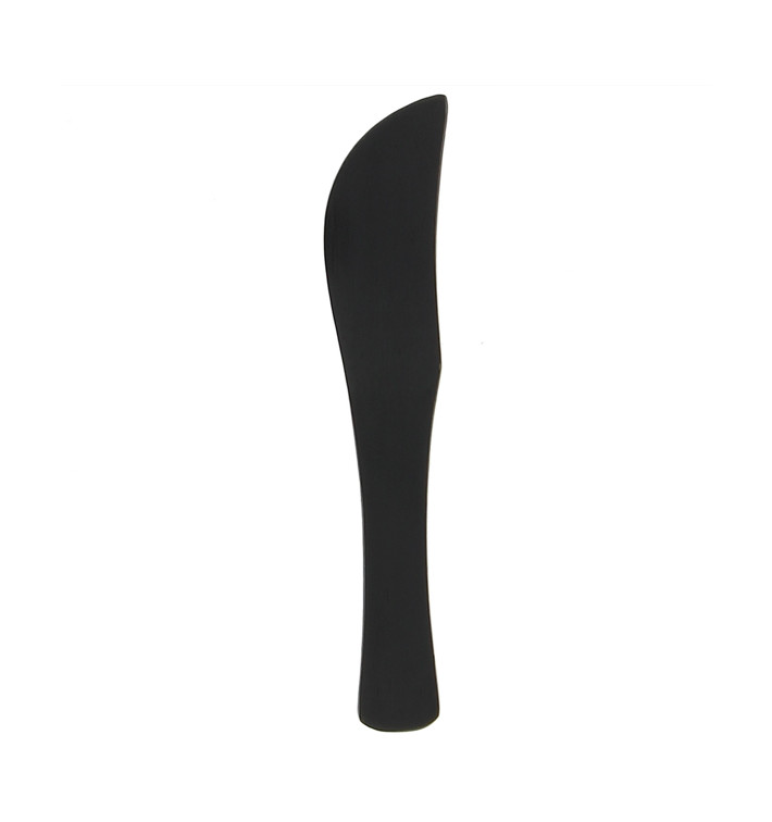 Bamboo Tasting Knife Black 9cm (50 Units) Bamboo Tasting Knife Black 9cm (50 Units)