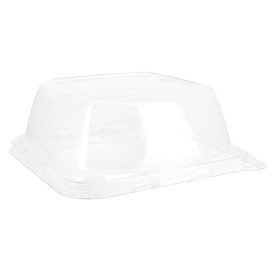 Plastic Lid for Sugarcane Food Container 13x13x5cm (50 Units) 