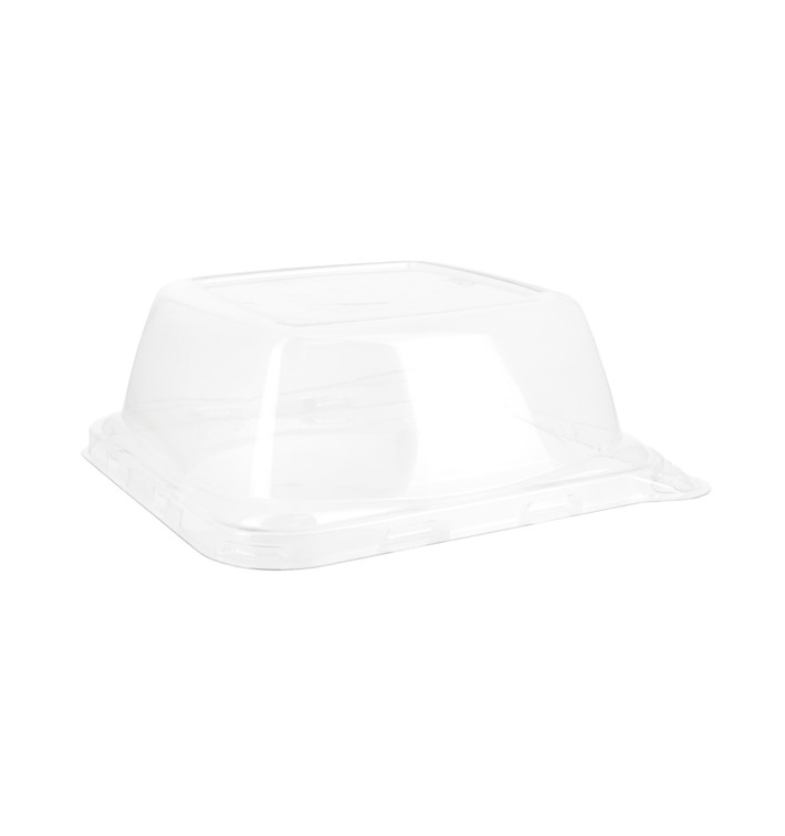 Plastic Lid for Sugarcane Food Container 14x14x5,5cm (50 Units) Plastic Lid for Sugarcane Food Container 14x14x5,5cm (50 Units)