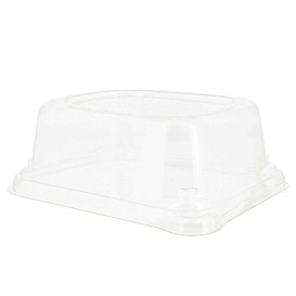 Plastic Lid for Sugarcane Baguette Container 24x11x5cm (50 Units) 