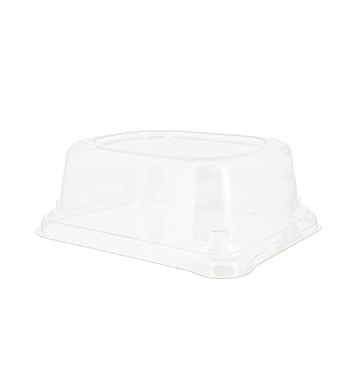 Plastic Lid for Sugarcane Baguette Container 24x11x5cm (50 Units) Plastic Lid for Sugarcane Baguette Container 24x11x5cm (50 Units)