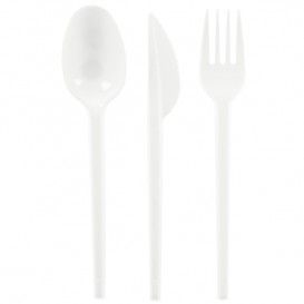 Plastic Cutlery kit PS Fork, Knife and Spoon (500 Units)