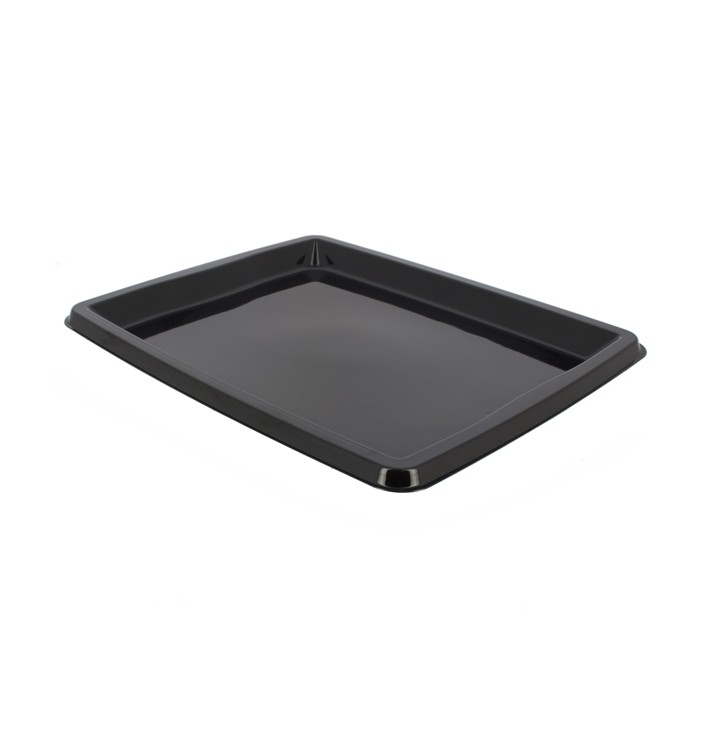 Plastic Platter Rectangular Shape Black 31,6x26,5x2cm (50 Uds)