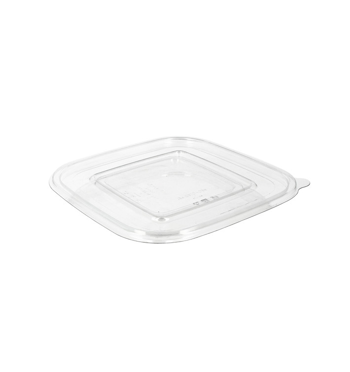 Plastic Lid for Deli Container PET Flat 12x12cm (100 Units) 