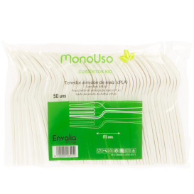 Cornstarch Fork White 17,5cm (1500 Uds)